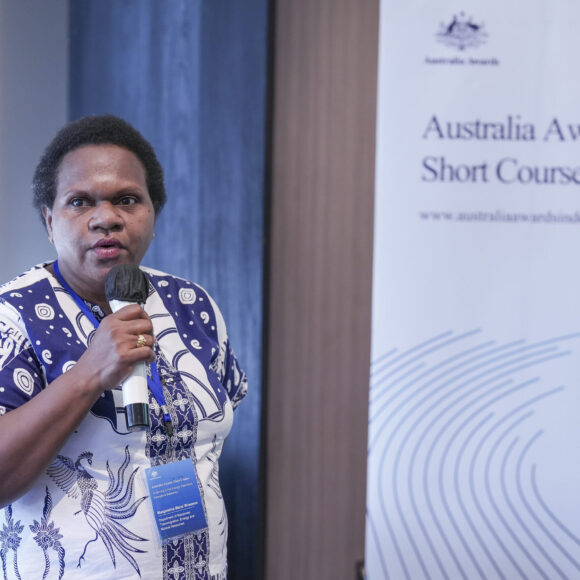 Margaretha Marai Wiwaron during the Australia Awards Short Course on Just Energy Transition